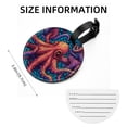 thumbnail image 5 of Fish 2pcs PU Leather Round Bag Tags with Privacy Cover and Name ID Tag - Suitcase Tags for Travel Luggage, Handbags, Backpacks, School Bags, 5 of 6