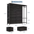 thumbnail image 2 of 16-Drawer Fabric Wardrobe Organizer, Freestanding Closet Storage Rack with 2 Shelves and Hanging Rod, 2 of 6