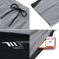 thumbnail image 5 of Zimjoy Men's Athletic Basketball Shorts Breathable Quick Dry Elastic Drawstring Loose Fit Running Gym Workout Casual Sport Training Shorts Gray S, 5 of 6