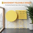 thumbnail image 3 of 3 Piece Patio Bistro Set, Folding Patio Bistro Table and Chairs Set of 2, Outdoor Patio Furniture Set, Metal Structure, No Assembly Need, for Balcony Yard Garden, 3 of 8