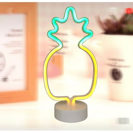 Led Light Cord Battery-Operated Pineapple Soft LED Light with USB Cord, 3 AA batteries Needed;Product Size: 13x6.5x4. Great for center piece. Home, Office Decor ()