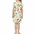 thumbnail image 6 of Mercatoo Toddler Girl Short Sleeve Round Neck Hair Dryer Scissors Print Dress Girls Summer Casual Beach Dress 3 to 12 Year, 6 of 6