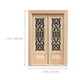 thumbnail image 2 of Mini House Door Decoration Wooden Double Doors Mini House Decor Light Yellow for 1Pack, 2 of 3