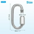 thumbnail image 2 of Uxcell M6 1.6" 304 Stainless Steel Quick Link Chain Connector, D Ring Chain Hooks 873 LBS Capacity 5 Pcs, 2 of 7