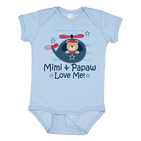 

Inktastic Mimi and Papaw Love Me Grandson Gift Baby Boy or Baby Girl Bodysuit
