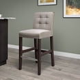 thumbnail image 2 of CorLiving Antonio Tweed-Like Fabric Upholstered Indoor Bar Height Barstool with Wood Frame - Sold Individually, 2 of 4