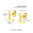 thumbnail image 2 of Women Gold Plated Alphabet L Earrings Personalized Initial Stud Earrings for Her Birthday Valentines Day Jewelry Gift, 2 of 2