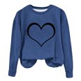 thumbnail image 2 of Qiopertar Mode Femmes T-Shirt à Manches Longues Col Rond Imprimé Chandail en Molleton Blouse Hauts Offres de la Semaine Liquidation à Moins de 5$ jusqu'à 90 % de Réduction, 2 of 4