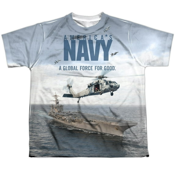 Navy - Over And Under - Youth Short Sleeve Shirt - Medium