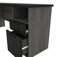 thumbnail image 4 of Bestar Norma L Shaped Computer Desk in Black and Bark Gray, 4 of 9