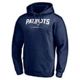 thumbnail image 2 of Men's Navy New England Patriots Logo Team Lockup Fitted Pullover Hoodie, 2 of 3