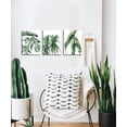 thumbnail image 4 of Canvas Wall Art Contemporary Simple Green Leaf Painting Wall Art Decor - 3 Panels Framed Canvas Prints Small Fresh Tropical Plants Watercolor Giclee Ready to Hang Home Decorations Office Decor Gift, 4 of 6