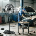 thumbnail image 2 of ARLIME 18" High Velocity Pedestal Fan,  Oscillating Standing Fan w/3 Speeds, 360° Tilt & Adjustable Height, Heavy Duty Metal Floor Fan for , Garage, Workshop, Warehouse (18 Inch), 2 of 9