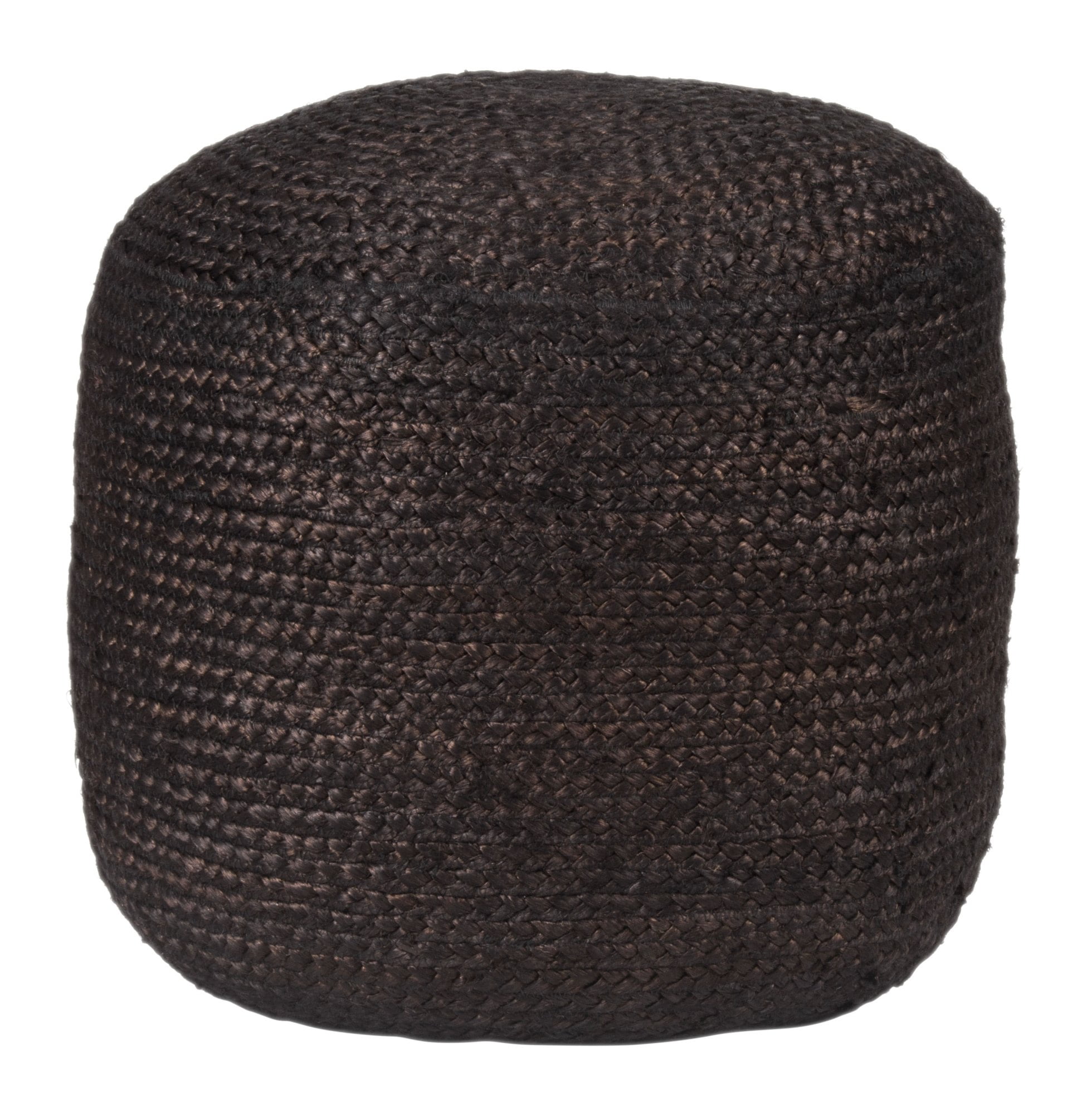 Ottoman Accent Chair , Jute Rope, Black, Living Lounge Cafe Room Hotel