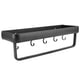 thumbnail image 5 of Estante de almacenamiento de pared de 40 cm, estante de pared, organizador de condimentos para cocina y dormitorio (una sola capa con barra y 5 ganchos), 5 of 15
