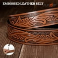 thumbnail image 5 of SUOSDEY Western Leather ​​Belts for Men Women Engraved Belt,Cowboy Cowgirl Embossed Belt for Jeans Christmas Gifts, 5 of 7