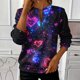 thumbnail image 1 of Xuyuer Valentines Day Sweatshirts for Women Valentine Sweatshirt Love Heart Graphic Pullover Tops Casual Holiday Tops Love Heart Shirts Casual Valentine Pullover Long Sleeve Tops, 1 of 5