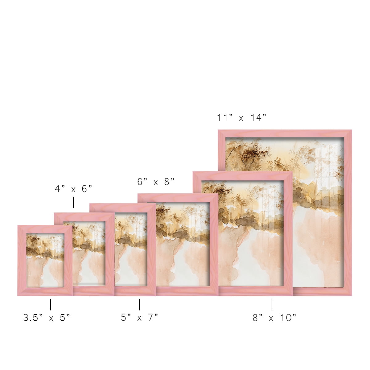Sun Kissed Earth I - Framed Print w/glass - Sunset Pink