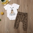 thumbnail image 2 of Douhoow Summer Newborn Baby Boy Fox Print Romper Long Pants Infant 2Pcs Outfits Set 0-18M, 2 of 8