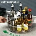 thumbnail image 4 of Vrorvz Transparent Rotating Spice Rack 360 Degree Kitchen Organizer for Sauces Vinegar Snacks 12 Inch Round Clear Carousel Tray for Countertops with Dividers 1.49lb Plastic, 4 of 6
