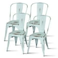 thumbnail image 2 of Metropolis Metal Industrial Side Chair (Set of 4) - na Dining Chairs Distressed White, 2 of 5