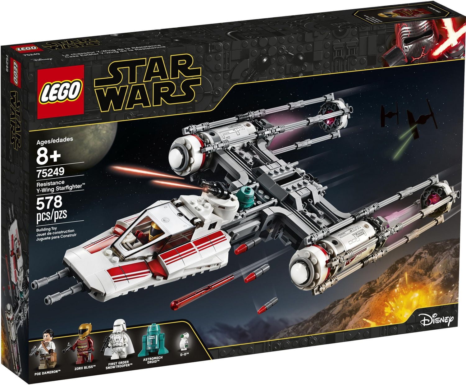 LEGO Star Wars Y-Wing Starfighter de la Résistance 75249