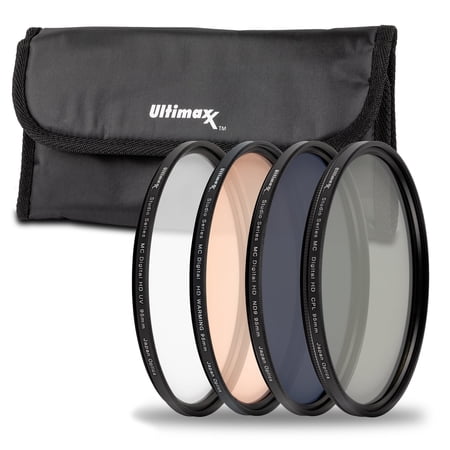 Ultimaxx Professional 95mm Four Piece HD Digital Filter Kit (UV CPL ND9 Warming Filters) for Camera Lens with 95MM Filter Thread and Protective Filter Pouch