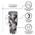 thumbnail image 3 of Camouflage 40oz Tumbler– Stainless Steel Insulated Tumbler with Handle and Straw, Large Capacity Travel Cup for Hot & Cold Drinks, 3 of 6