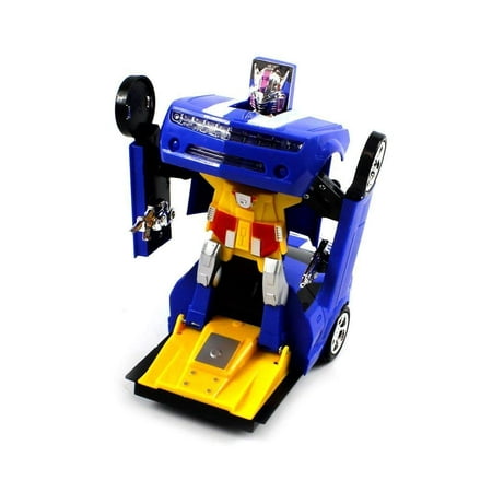 Go Robots - Bump 'N Go Action Chevy Camaro SS Transforming Super Robot Electric Toy Figure (Colors May Vary)