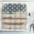 thumbnail image 1 of Skulls Sailor Cap Anchor Decor Prints Extra Long Fabric Striped Shower Curtains, 1 of 3