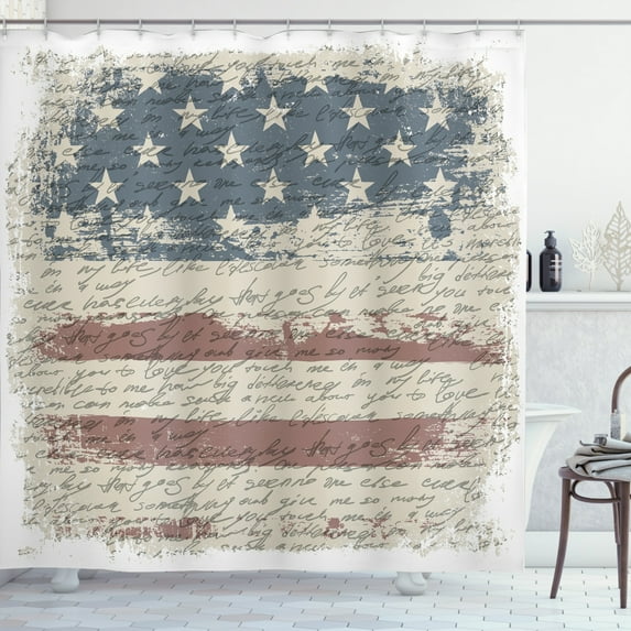 Skulls Sailor Cap Anchor Decor Prints Extra Long Fabric Striped Shower Curtains