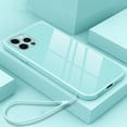thumbnail image 3 of Funda de teléfono de vidrio templado líquido cuadrado de lujo para iPhone 16 15 14 13 12 11 Pro XS max XR SE X Plus Funda con correa linda ultrafina, 3 of 5