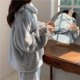 thumbnail image 4 of Pijamas de franela de otoño e invierno para mujer, traje de casa lindo con forro polar grueso de manga larga de invierno para mujer, 4 of 6