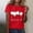 Red, variant on Shirts for Women Wine Glass Printed Short Sleeve T Shirt Round Neck Lightweight Soft Cotton Polyester Casual Summer Top L Size Spring Summer Womens Tops