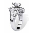 thumbnail image 3 of PalmBeach Jewelry Marquise-Cut Cubic Zirconia Engagement Anniversary Ring 3.20 TCW in 18k Gold-Plated Sterling Silver or Platinum-Plated, 3 of 6