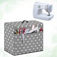 thumbnail image 4 of HELLHERO Sewing Machine Cover with Handle and Pocket Lightweight Waterproof Dustproof Protector Universal Gray Dot Pattern, 4 of 8