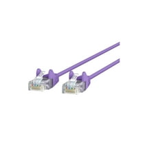 Belkin Slim - Patch cable - RJ-45 (M) to RJ-45 (M) - 2.13 m - UTP - CAT 6 - molded, snagless - purple