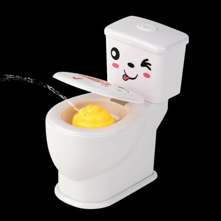 Outtop Mini Funny Prank Squirt Spray Water Toilet Closestool Joke Gag Toy Desktop
