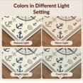 thumbnail image 7 of Design&I 4'x6' Washable Area Rug Snag-Free Skid-Resistant Medium Nautical Compass Border Seashell Wave Sailboat Motif Stripe Theme Flowing for Home Office, Under Desk, 7 of 7