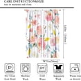 thumbnail image 2 of Watercolor Flower Curtains Romantic Pink Floral Pattern Blackout Print Rod Pocket Window Drapes for Bedroom Living Room 42x63in, 2 of 6
