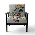 thumbnail image 4 of Designart "Hexagon And Circular Abstract II" Upholstered Modern & Contemporary Accent Chair and Modern & Contemporary Arm Chair - Multiple Color & Pattern, 4 of 7