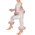 thumbnail image 2 of Hauts à Col à Manches Longues + Pantalons de Costume à Jambe Droite pour Femmes, 2 of 4
