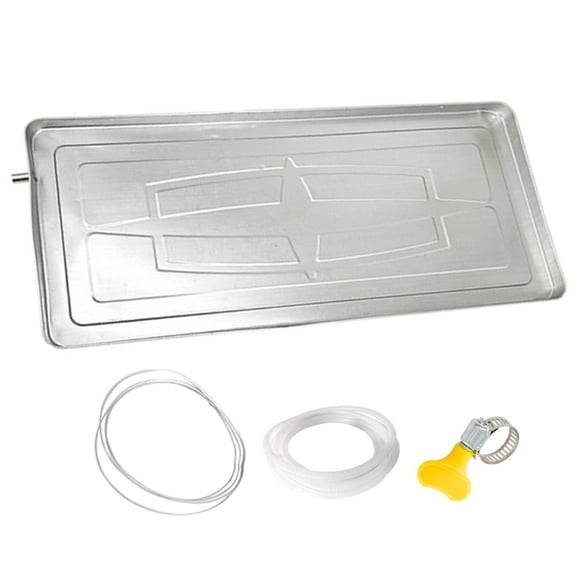 lanema Stainless Steels AC Drain Pan With 3meter Hose Rustproof Wire Clamps For Indoor and Outdoor Split Unit Leak Protective
