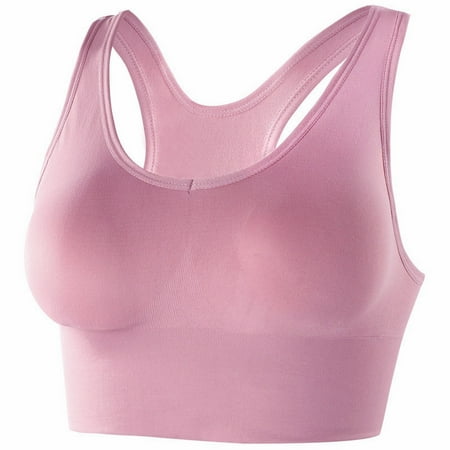 

CLZOUD Wide Band Bras for Women B Nylon Spandex Ladies Gather Shockproof Yoga Running Fitness Bra Sports Bra Seamless Large Size Hollowed Out Sports Underwear M