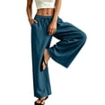 thumbnail image 4 of Dagugfen Athletic Pants for Women Loose Fitted Drawstring Elastic Waist Breathable Summer Casual Workout Full Length Pants, 4 of 8