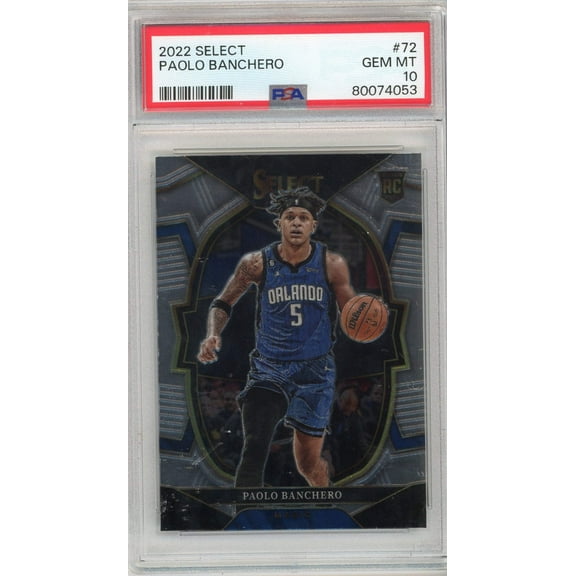 Graded 2022 Panini Select Paolo Banchero #72 Rookie RC Basketball Card PSA 10 Gem Mint