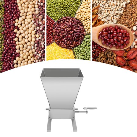 Miumaeov 2 Roller Grain Mill Grinder Homebrew Barley Grinder Malt Muncher Crusher with 4L Hopper