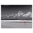 thumbnail image 1 of Designart ' Black and White Coastline Under Cloudy Sky ' Lake House Canvas Wall Art Print, 1 of 4