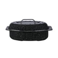 thumbnail image 1 of Roaster Granite Ware ovalado de acero esmaltado de 13 pulgadas con tapa, 1 of 8