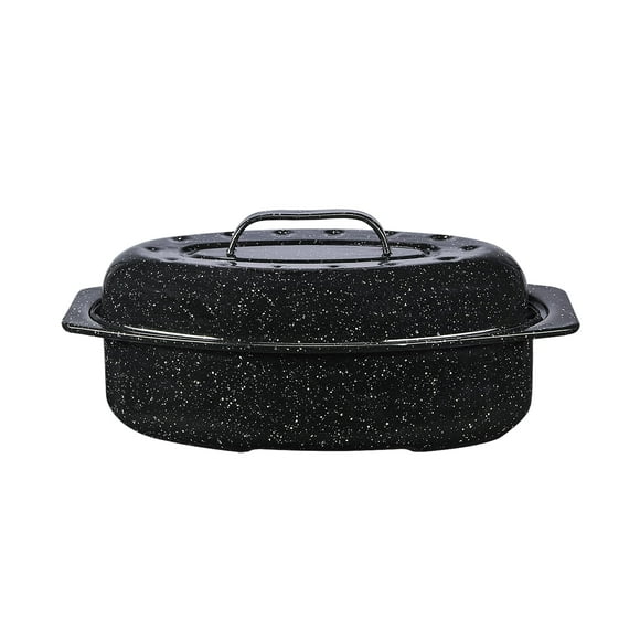 Roaster Granite Ware ovalado de acero esmaltado de 13 pulgadas con tapa
